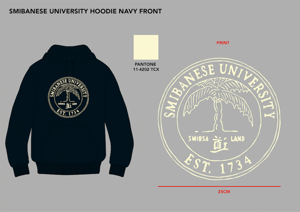 SMIBANESE UNIVERSITY NAVY HOODIE